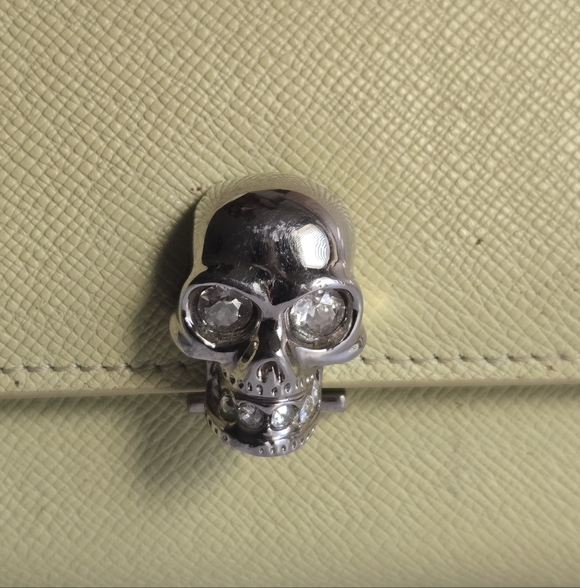 Alexander McQueen Yellow Saffiano Leather Trifold Wallet - Picture 4 of 16